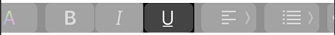 Partial screenshot of a Touch Bar that highlights a toggle button in the off state.