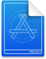 Image of a document icon for an Xcode project.