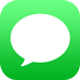 The Messages app icon, a green square with rounded edges showing an image of a blank speech bubble.