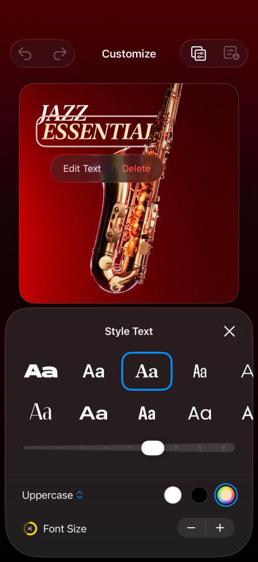 Denimアプリ（ツールバーにLiquid Glassを活用）