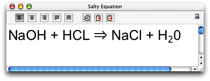 Chemical equation that uses a subscript