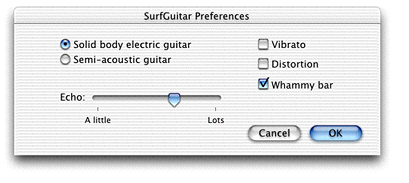 A preferences dialog