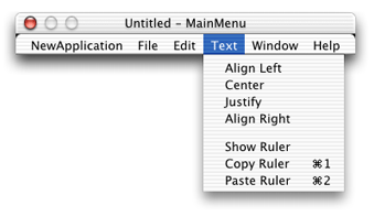 Text menu