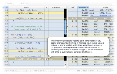 Code Browser with Vectorization Hint