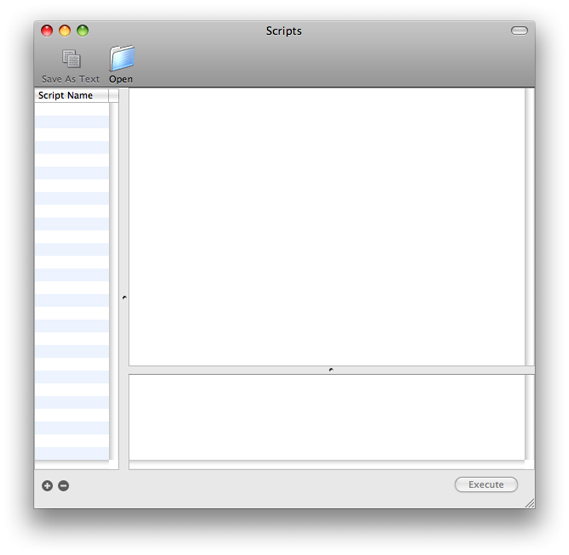 The Scripts window.