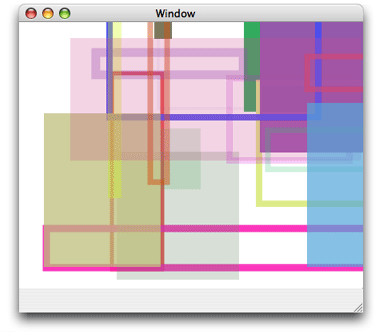 Multiple paths; each path contains a randomly generated rectangle