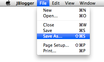 A File menu