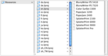 A PPD file must be installed the en.lproj folder