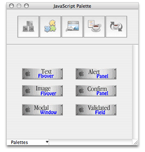 The JavaScript palette