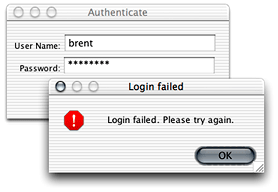 Login failed