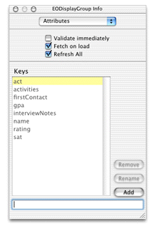 Display group options in Interface Builder