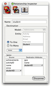 Relationship Inspector for Activity’s student relationship