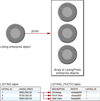 Mapping between two joined tables and enterprise object instances