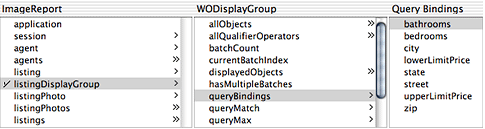 Fetch specification bindings in WebObjects Builder